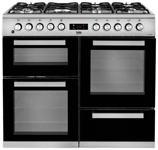 Beko KDVF100X 100cm Dual Fuel Range Cooker - Stainless Steel