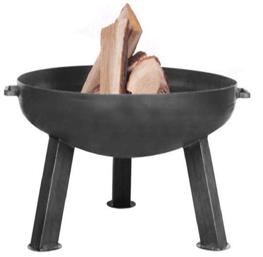 BELLAH 70 Cm Garden Fire Basket In Natural Steel