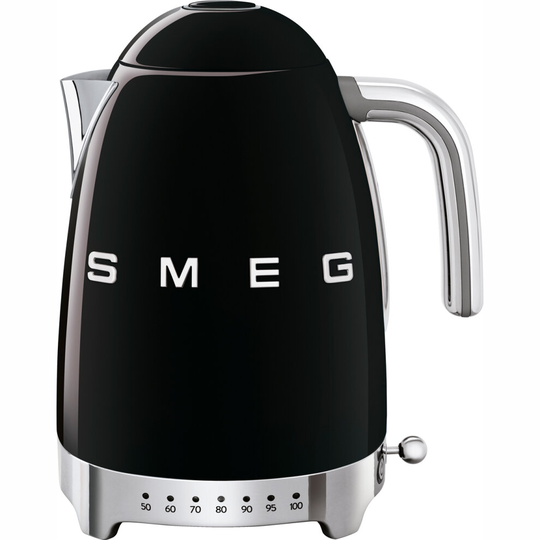Smeg 50's Retro KLF04BLUK Kettle with Temperature Selector - Black