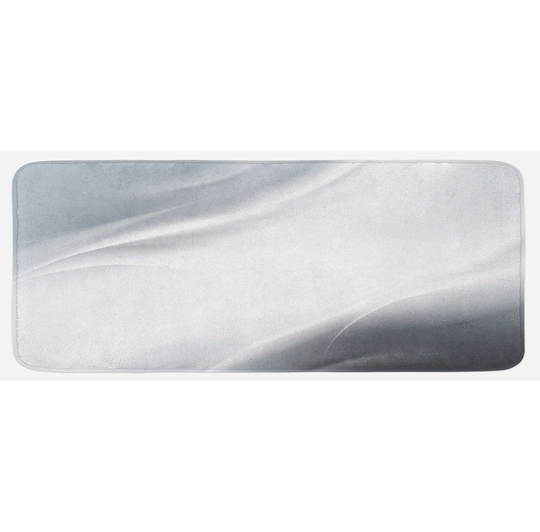 Grey Kitchen Mat Abstract Ombre Lines