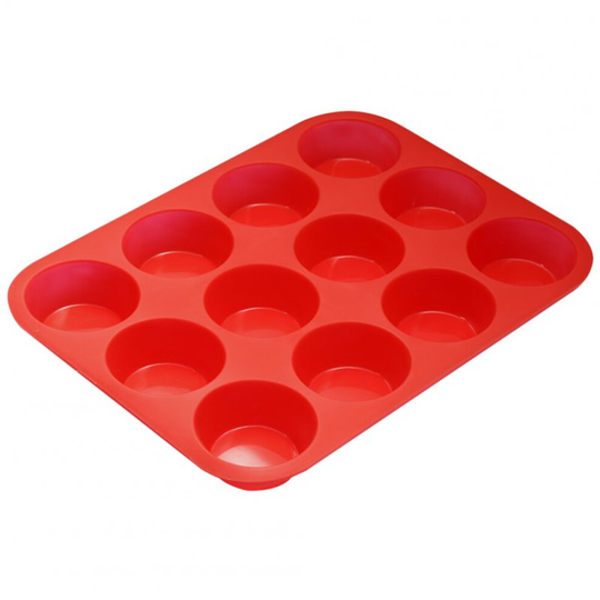2 Pcs 12-Cavity Silicone Cake Mold Baking Pan for Homemade Cake Cupcake Bread Muffin Pudding Jello and More Microwave