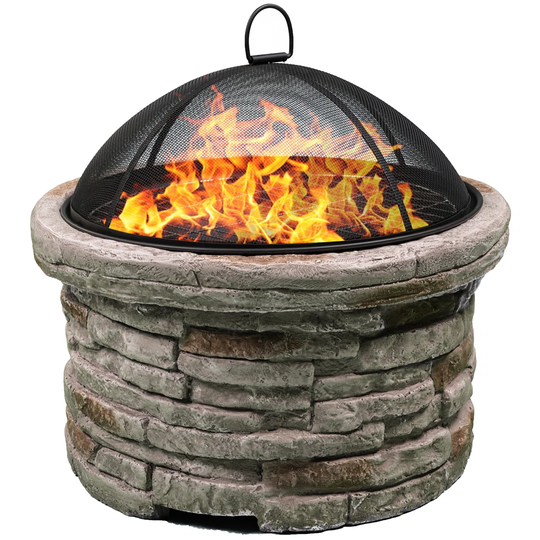 B2B96B0AA9D841B8862498E19B4B0B06 Majestic Garden & Patio Heater Fire Pit Brazier And Barbecue With Eco-Stone Finish