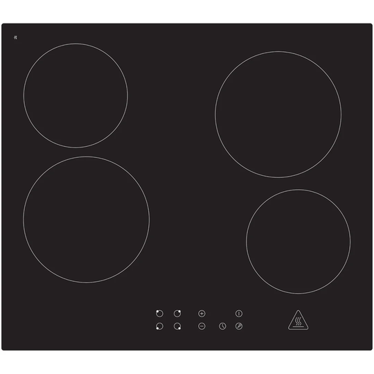 Frameless glass ceramic hob