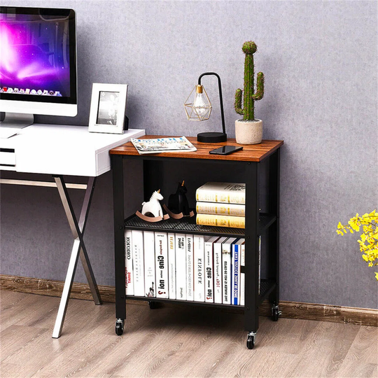 Kirkbride 60 Cm Kitchen Trolley with Solid Wood Top