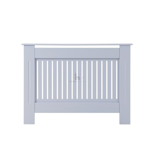 Medium Radiator Cover Wall Cabinet MDF Wood Furniture Vertical Grill Modern, Grey