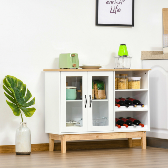 Lounge Storage Cabinet Country Kitchen Sideboard Wine Rack Shelving Unit