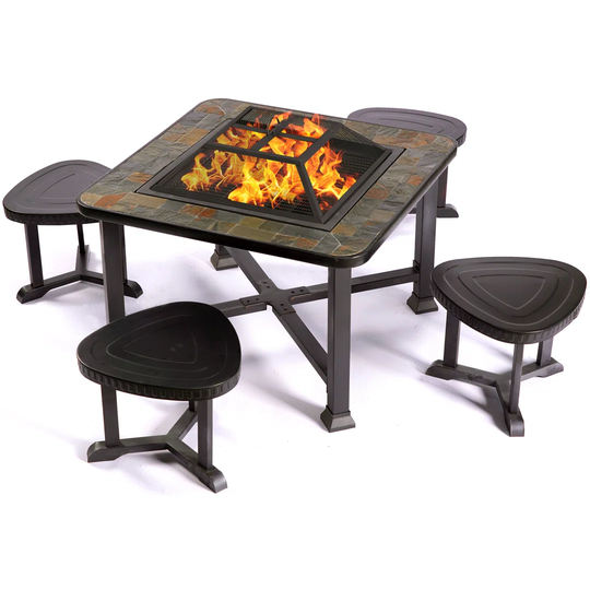 Alkea 80Cm H x 97Cm W Iron Outdoor Fire Pit
