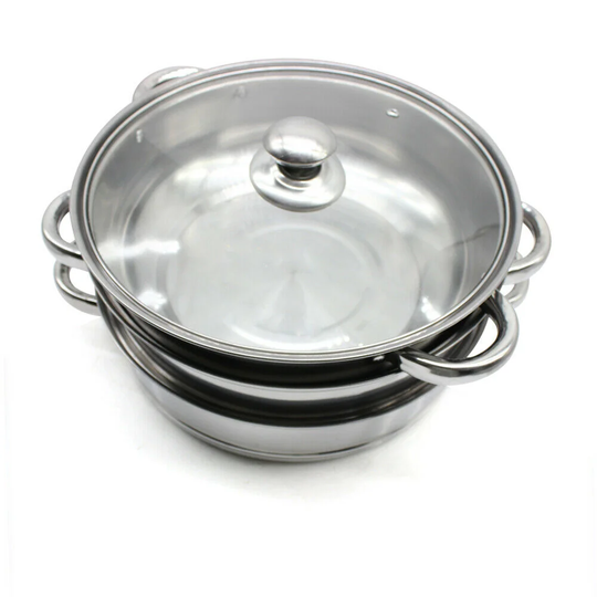 3 Tier Steamer Cooker Pot Set Stainless Steamer For Dumpling Vegetable Meat Food