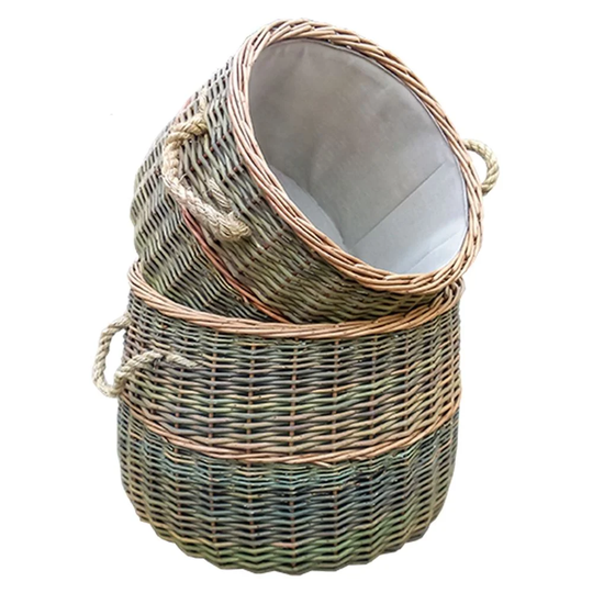 Hicksley 2 Piece Willow Log Carrier Set