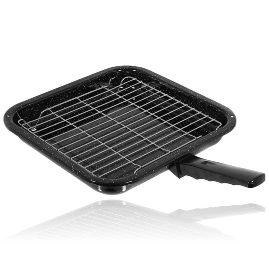 Small Square Grill Pan, Rack & Detachable Handle for Bompani + Spinflo Non-Stick