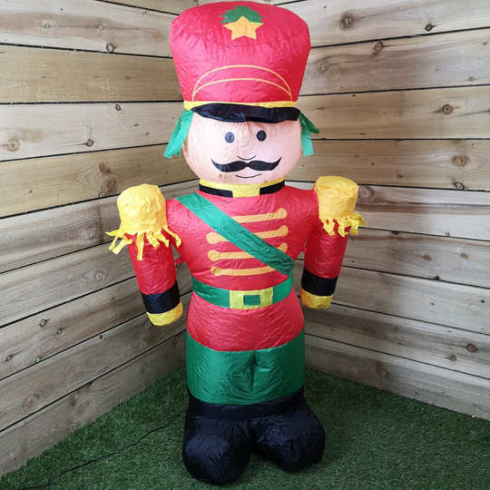 Snowtime Indoor Outdoor Christmas LED 120cm Inflatable Nutcracker LED