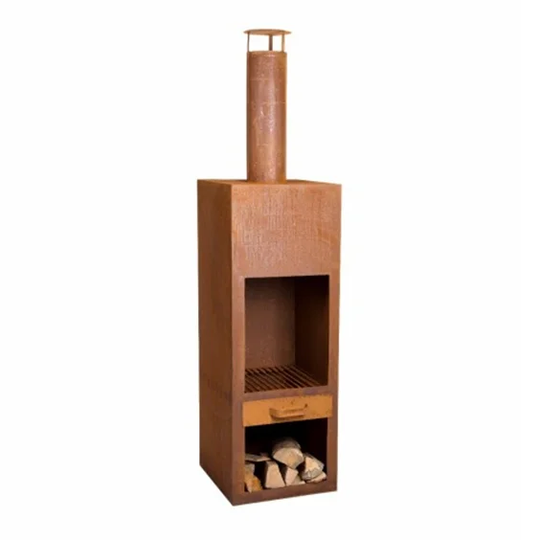 Kentucky Steel Wood Burning Outdoor Fireplace
