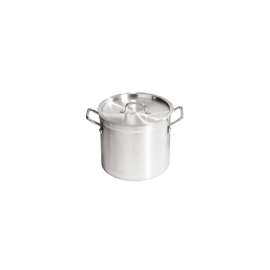 20 Ltr Aluminium Heavy Duty Stock Cooking Pot With Lid Handles Professional Cookware