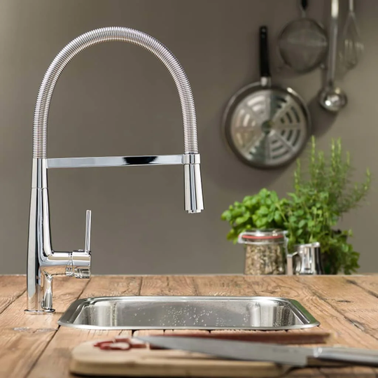 Schütte Sink Mixer with Spiral Spring New York Chrome