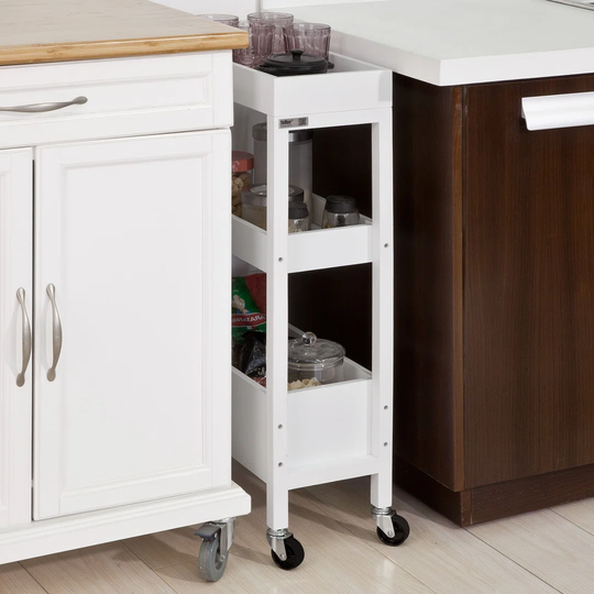 Fearon 40 Cm Solid Wood Kitchen Trolley