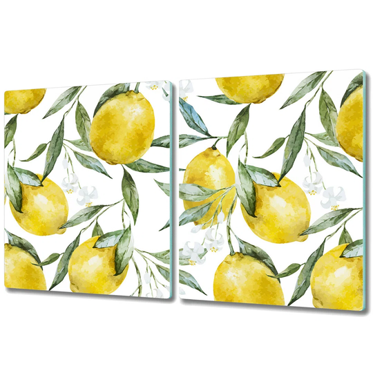 Aullville Tempered Glass Lemons Chopping Board