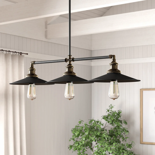 Dobson 3 - Light Kitchen Island Cone Pendant