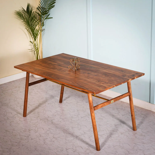 The Japandi Solid Acacia Wood Dining Table