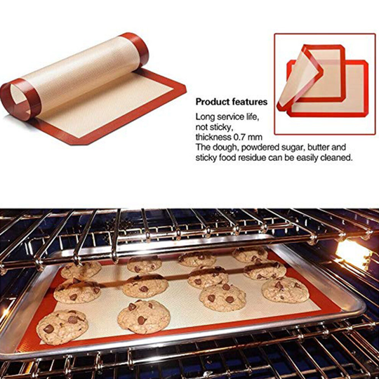 3pcs Silicone Baking Mat Non Stick Tray Cookies Pastry Sheet Oven