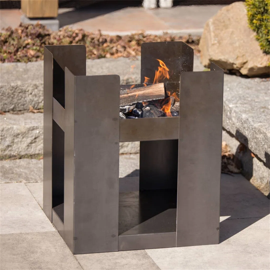 Fire Pit Hollola Grey Steel