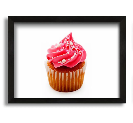 Beautiful Pink Cupcake - Picture Frame Photograph on Canvas