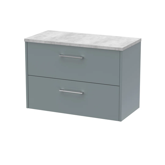 Juno 80.5Cm Wall Mounted Single Bathroom Vanity Base Only in Coastal Grey