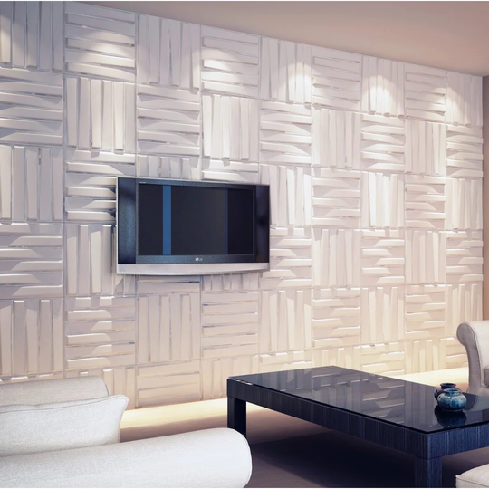 Hinsdale 50.04cm x 50.04cm Plastic Tile in White