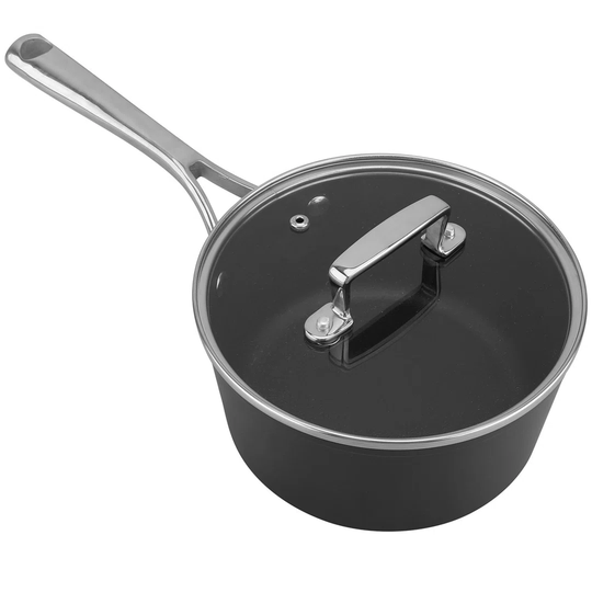 AMERCOOK | Comboss Kasserolle 18Cm Mit Deckel | Gussoptik | Fr Alle Herdarten | Stilkasserolle | Induktion Geeignet | Milchtopf | Antihaft-Beschichtet