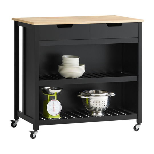 SoBuy® FKW74-SCH, Kitchen Storage Trolley Breakfast Dining Bar Table