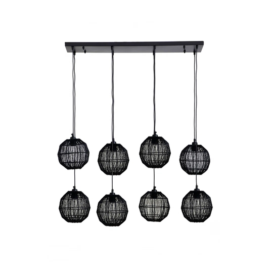 Quiogue 8 - Light Kitchen Island Globe Pendant