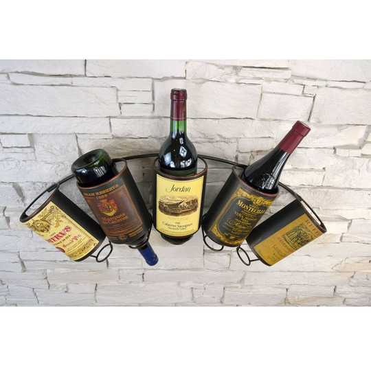 Amboy 5 Bottle Wall Mounted Wine Rack