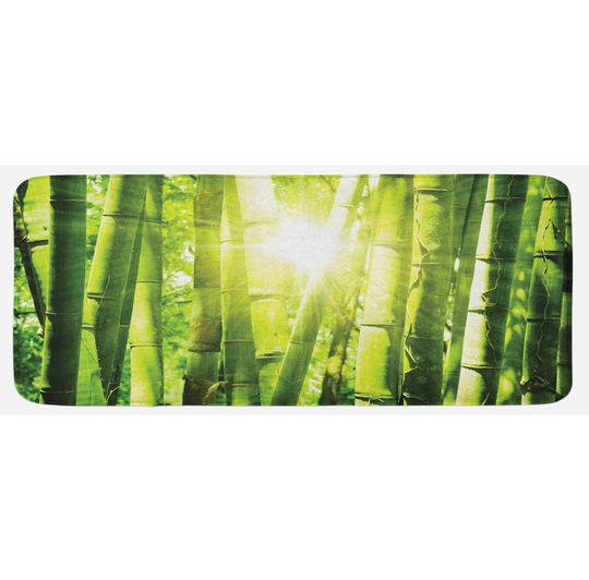 Arvie East Sun Beams in Wild Jungle Kitchen Mat