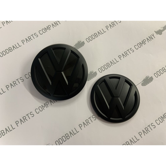 VW Caddy 15-20 Front Grill & Rear Badge Matt Black Replacement Badges