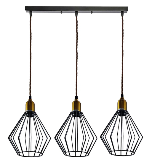 Cilicia 3-Light Kitchen Island Geometric Pendant Crystal