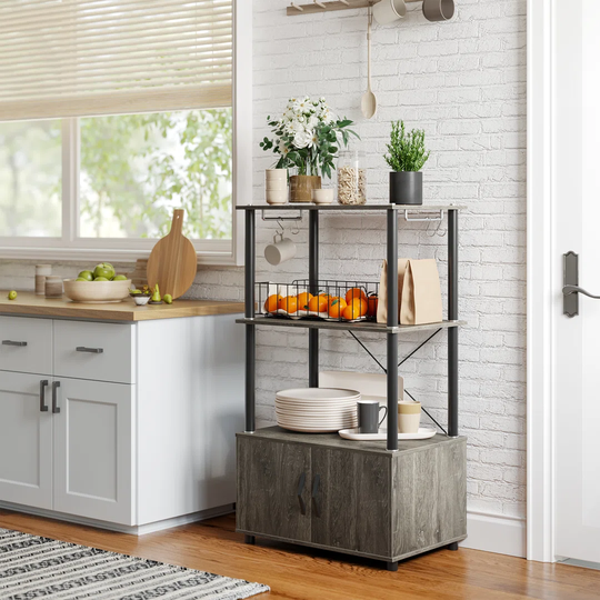 Humara 60.33Cm Wood Standard Baker's Rack with Microwave Compatibility