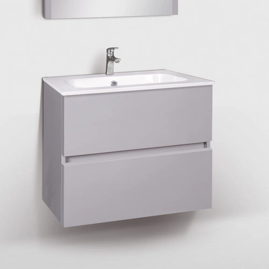 Elois White 600mm Wall Mounted Single Vanity Unit