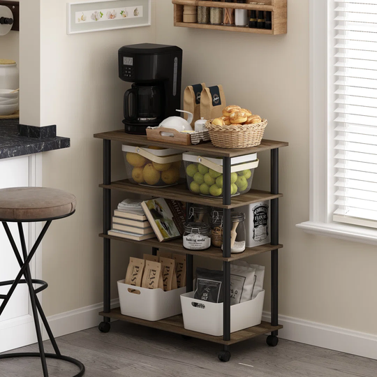 Toucoing 80 Cm Kitchen Island with Locking Wheels