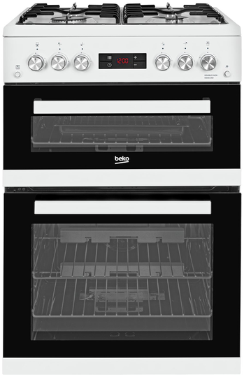 Beko KDG653W 60cm Double Oven Gas Cooker - White