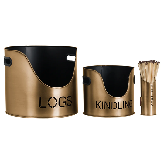 Paz 3 Piece Bronze Fireplace Tool Set