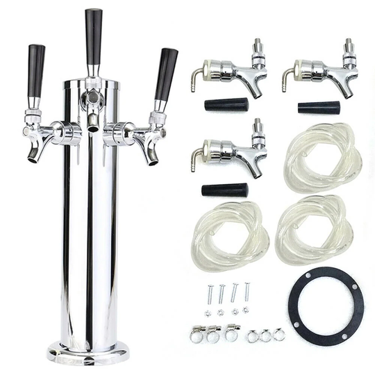 Krueger Triple Tap Mini Barrel Freestanding Kegerator