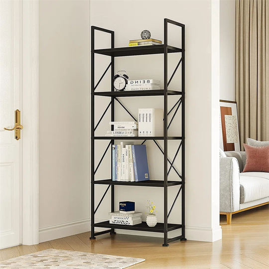 Theobald 158Cm H x 60Cm W Iron Etagere Bookcase