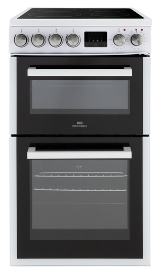 New World NWLS50TEW 50cm Twin Cavity Electric Cooker - White