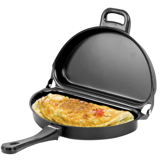 Folding Frittata Omlette Pan Non Stick Egg Frying Double Sided Maker