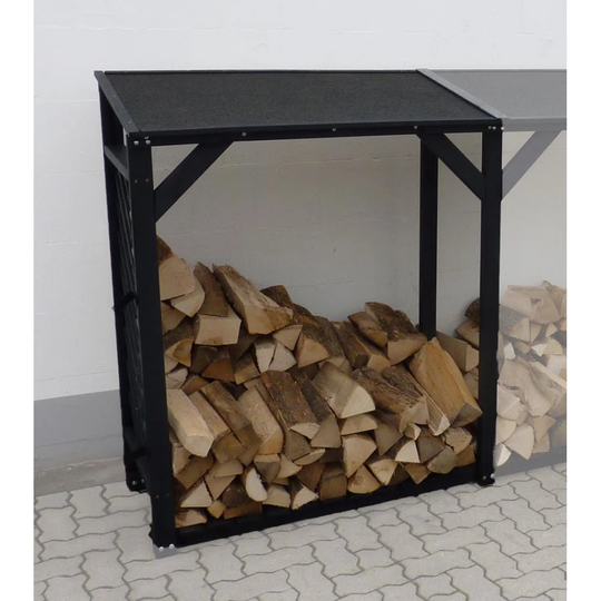 Black Edition Wood Trellis Woodshed Extension