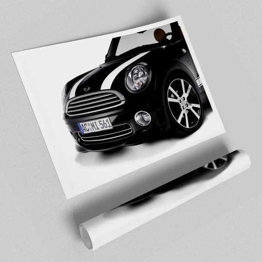 Mini Coop Front Grill Transport - Graphic Art Print on Paper