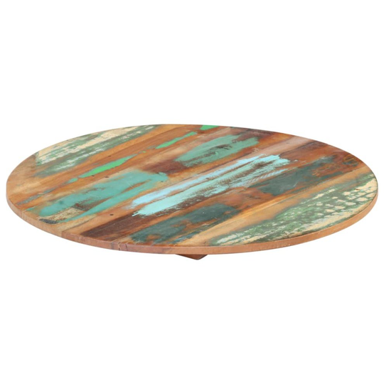 Round Table Top 60 cm 15-16 mm Solid Reclaimed Wood