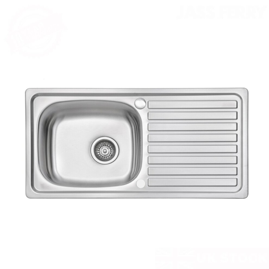 JASSFERRY Stainless Steel Kitchen Sink 1.0 Bowl Reversible 860 x 435mm