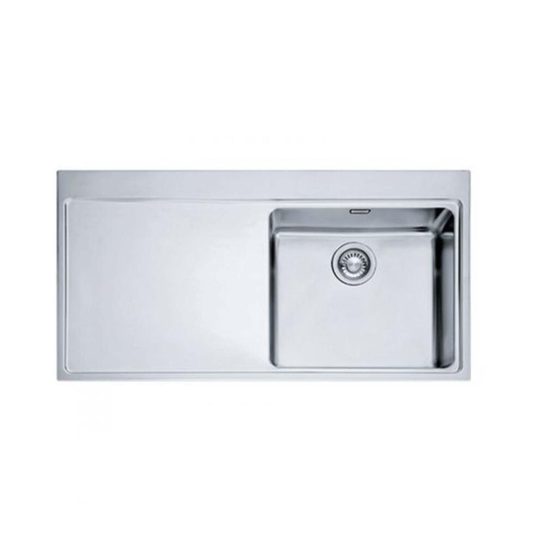 Franke Stainless Steel Kitchen Sink, Single Bowl LHD With Waste Kit & Colander