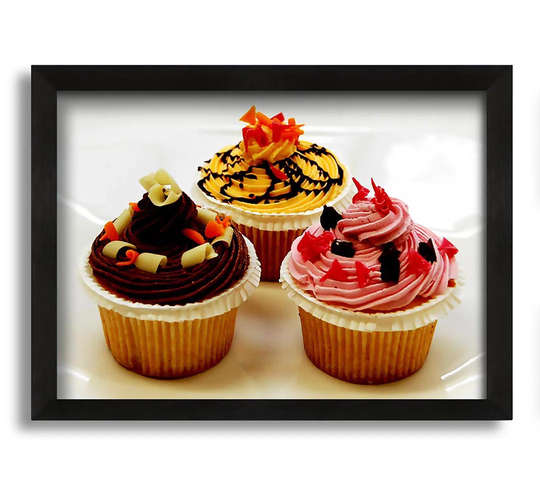 Cupcake Trio Framed Print