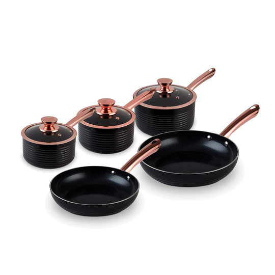 Belfry Kitchen Spalding 5 Piece Aluminium Non Stick Cookware Set